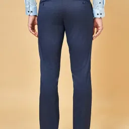 Peregrine by Pantaloons Medieval Blue Slim Fit Trousers image 2