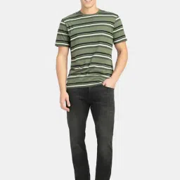 Jockey Green Regular Fit Striped T-Shirt image 5