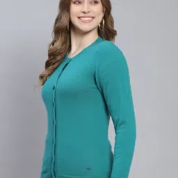 Monte Carlo Teal Wool Cardigan image 2