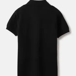 United Colors of Benetton Boys Black Regular Fit Cuban Collar Patterned Shirt image 2