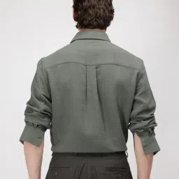 Rare Rabbit Olive Regular Fit Solid Shirt image 2