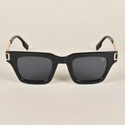 Voyage Black Wayfarer UV Protection Unisex Sunglasses image 2