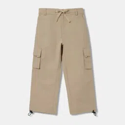 Blue Giraffe Kids Beige Regular Fit Trousers-image-14