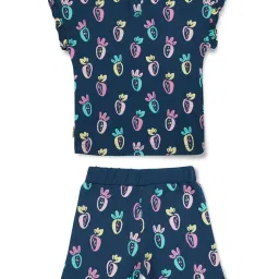 Gini & Jony Kids Navy Printed Top Set image 2