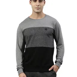 Proline Grey Regular Fit Colour Block SweatShirt-picture-15