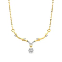 Candere by Kalyan Jewellers 14k BIS Hallmark Yellow Gold and Cubic Zirconia Pendant for Women-picture-38