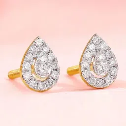 GIVA Lab Grown Diamond 18k (750) Gold Earrings for Women-image-97