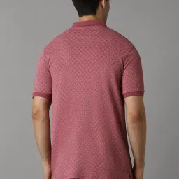 Louis Philippe Pink Regular Fit Printed Polo T-Shirt image 2