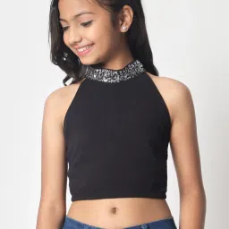 studiorasa Kids Black Embellished Top image 1