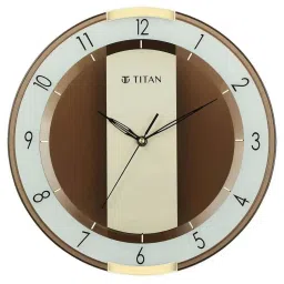 Titan W0079PA02 Brown Plastic Wall Clock image 1