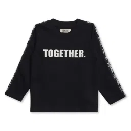 Cantabil Kids Black Printed Full Sleeves T-Shirt image 1