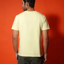 SUBTRACT Lemon Yellow Regular Fit Crew T-Shirt image 2