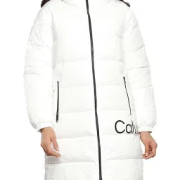 Calvin Klein Ivory Quilted Relaxed Fit Puffer Jacket image 1