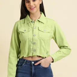 showoffff SHOWOFF Lime Green Regular Fit Jacket image 1