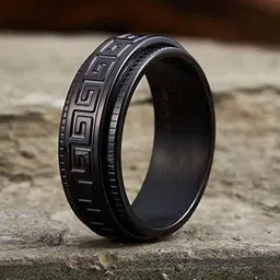 MEENAZ Men Silver-plated Stainless Steel Band Ring-picture-25