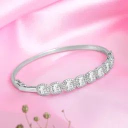 Zavya Solitaire CZ Studded 92.5 Sterling Silver Bracelet image 1