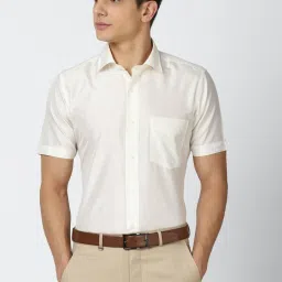 Van Heusen Cream Regular Fit Shirt image 1