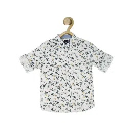 Allen Solly Junior White Floral Print Full Sleeves Shirt image 1