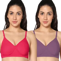 IN CARE Magenta & Purple Full Coverage Non-Wired T-Shirt Bra - Pack of 2 image 1