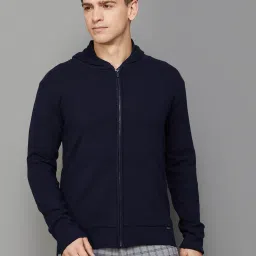 Code by Lifestyle Navy Regular Fit Hooded Sweatshirt image 1