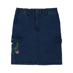 Allen Solly Junior Navy SolidSkirt image 1
