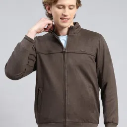 Monte Carlo Brown Cotton Regular Fit Jacket image 1