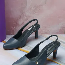 Elle Women's Blue Sling Back Stilettos image 1