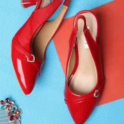 Elle Women's Red Sling Back Stilettos image 1