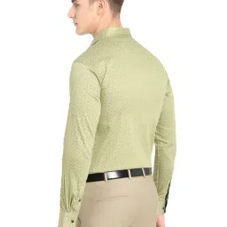 JB Studio Green Slim Fit Printed Shirt image 2
