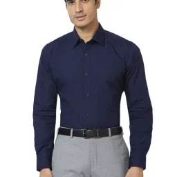 Raymond Blue Slim Fit Shirts-image-0