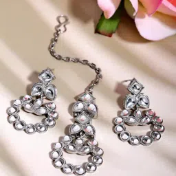 Karatcart Silver Set for Women-image-86