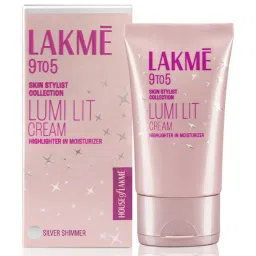 Lakme 9 To 5 Lumi Lit Cream Highlighter In Moisturizer Silver Shimmer - 30 gm image 2