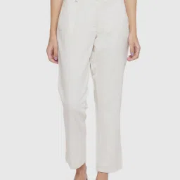 Fabindia White Regular Fit Pants image 1
