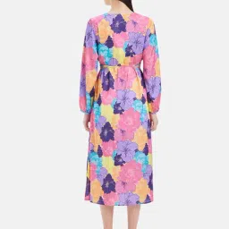 Kazo Multicolor Floral Print Midi Dress image 2