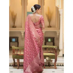 VILLAGIUS Woven Design Zari Pure Silk Kanjeevaram Saree image 5