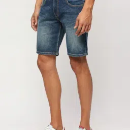 Pepe Jeans Mid Indigo Blue Regular Fit Denim Shorts-image-87