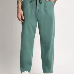 The Bear House Green Cotton Straight Fit Jeans-picture-24
