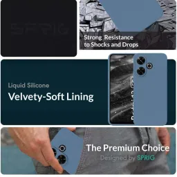 Sprig Back Cover for POCO M6 PLUS (Blue) image 2