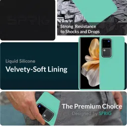 Sprig Back Cover for VIVO V30 (Blue) image 2