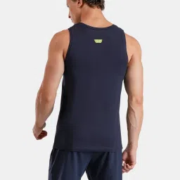 FCUK Navy Blue Cotton Print Sleeveless Vests image 2