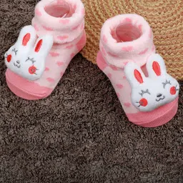 Baby Moo Infants Applique Embellished Soft And Comfortable Anti-Slip Cotton Socks Booties-image-99