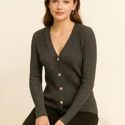 sollobell V-Neck Long Sleeves Ribbed Shirt Style Top-image-39