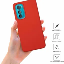 Sprig Liquid Silicone Back Cover for Motorola Edge 30 (Orange) image 2