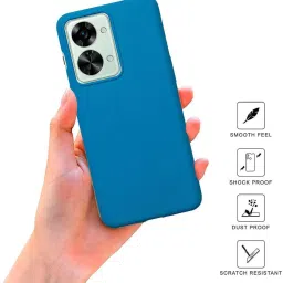 Sprig Liquid Silicone Back Cover for Oneplus Nord 2T 5G (Blue) image 2