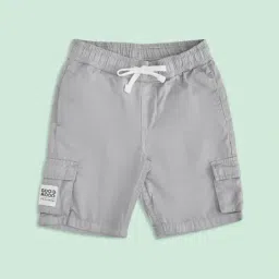 Pantaloons Junior Grey Cotton Regular Fit Shorts-image-5