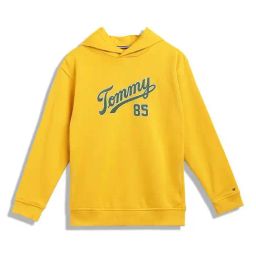 Tommy Hilfiger Kids Yellow Printed Full Sleeves Hoodie-picture-0