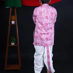 BEBE UNICORN Boys Floral Printed Regular Kurta with Dhoti Pants image 5