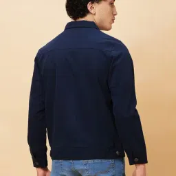 Being Human Dark Blue Oversized Jackets image 2
