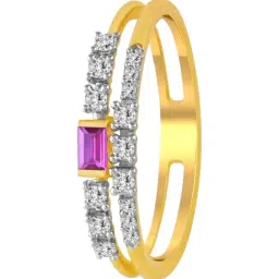 P.C. Chandra Jewellers 14KT (585) Yellow Gold and Diamond Finger Ring for Women-picture-18