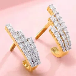 GIVA Lab Grown Diamond 18k (750) Gold Earrings for Women-picture-16